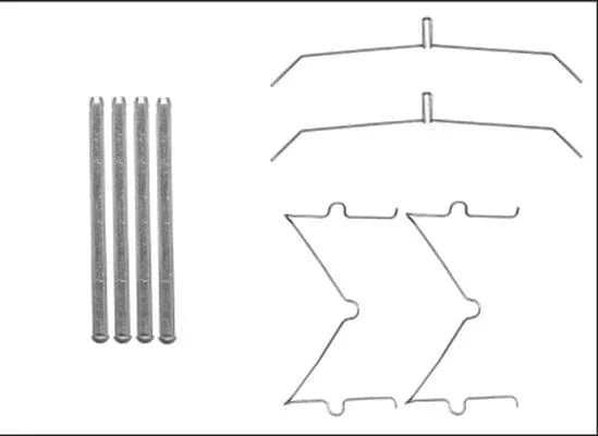 Mintex Brake Pad Accessory Fitting Kit Full Set Front Axle MBA1885 - image 3