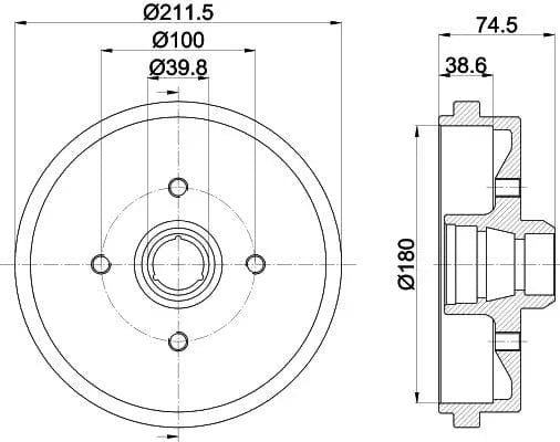 Mintex Brake Drum Rears MBD014 - image 4