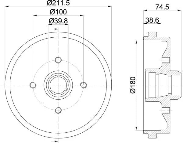 Mintex Brake Drum Rears MBD014 - image 5