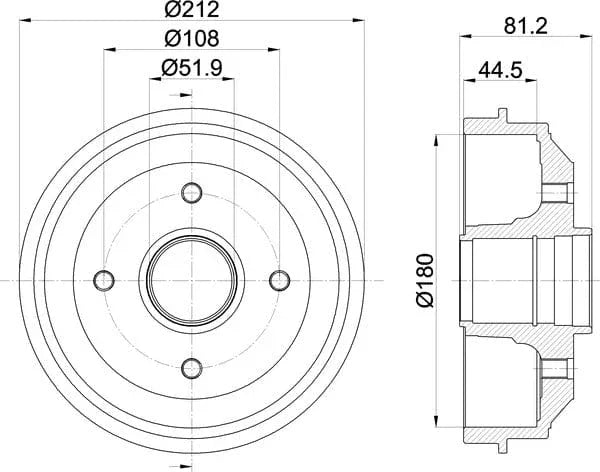 Mintex Brake Drum Rears MBD025 - image 5