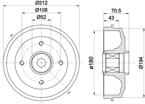 Mintex Brake Drum Rear MBD028 - image 4