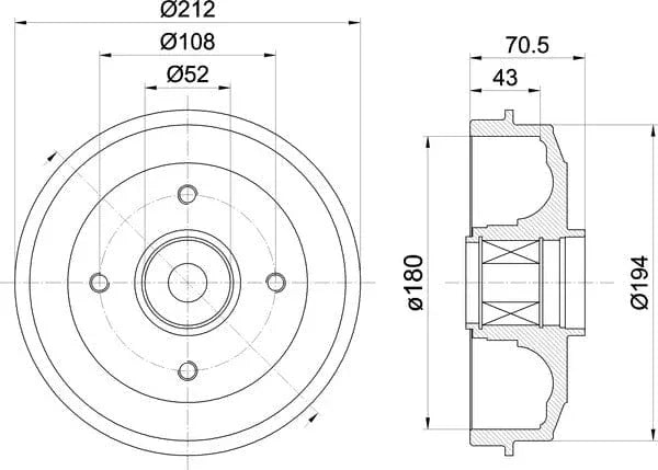 Mintex Brake Drum Rear MBD028 - image 5