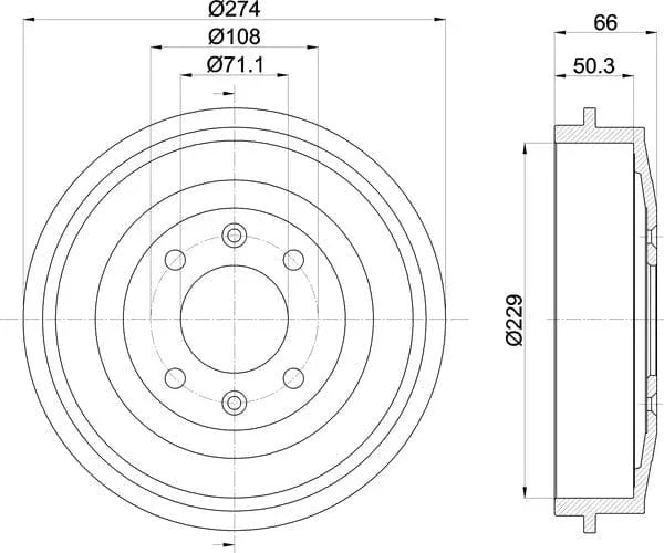 Mintex Brake Drum Rear MBD030 - image 4