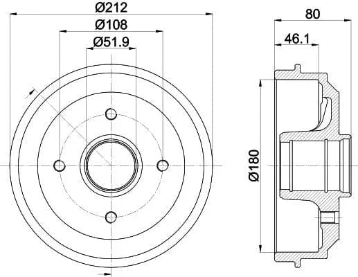 Mintex Brake Drum Rears MBD035 - image 4