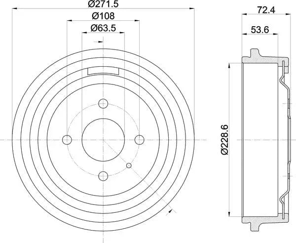 Mintex Brake Drum Rear MBD038 - image 5