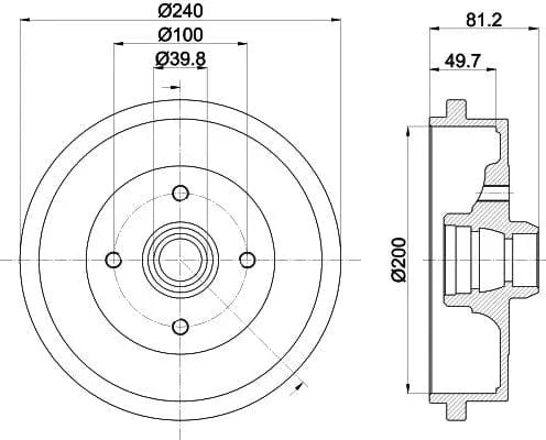 Mintex Brake Drum Rears MBD040 - image 4