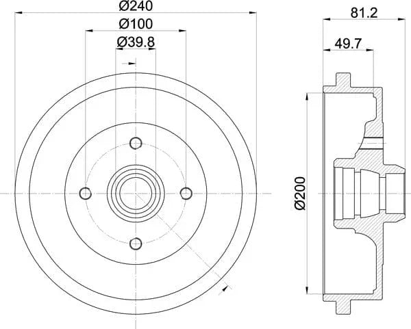 Mintex Brake Drum Rears MBD040 - image 5