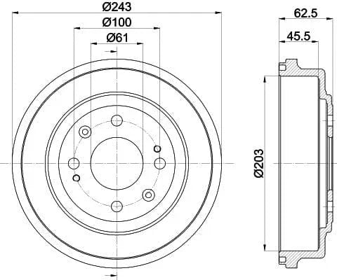 Mintex Brake Drum Rear MBD042 - image 4