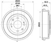 Mintex Brake Drum Rear MBD042 thumbnail