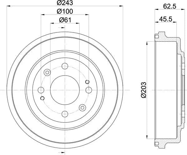 Mintex Brake Drum Rear MBD042 - image 5