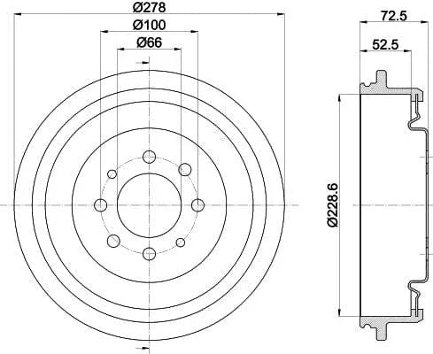 Mintex Brake Drum Rear MBD043 - image 4