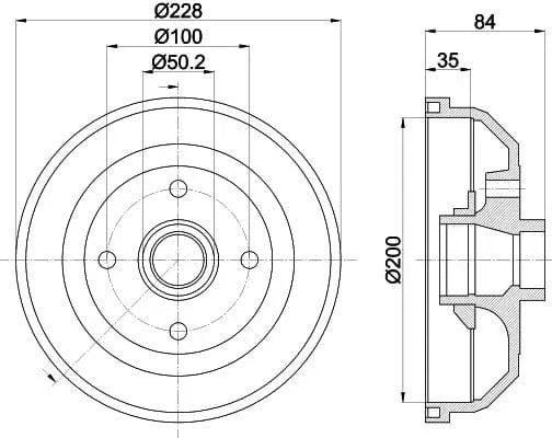 Mintex Brake Drum Rear MBD047 - image 4