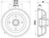 Mintex Brake Drum Rear MBD047 thumbnail