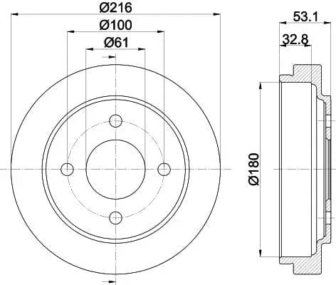 Mintex Brake Drum Rear MBD049 - image 4