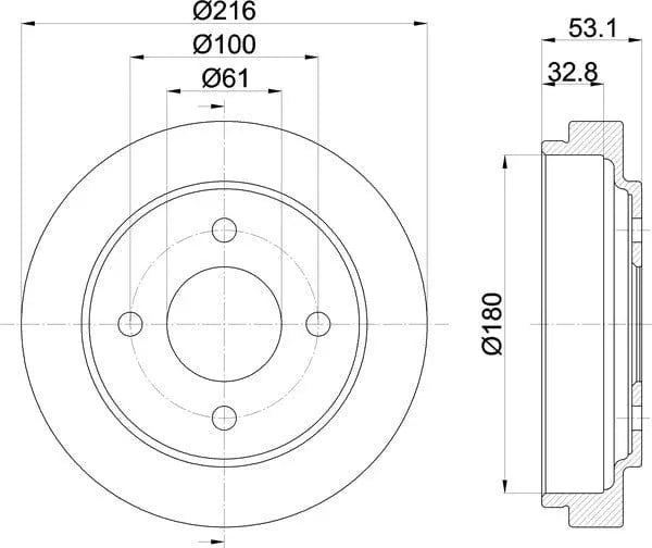 Mintex Brake Drum Rear MBD049 - image 5