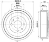 Mintex Brake Drum Rear MBD051 thumbnail