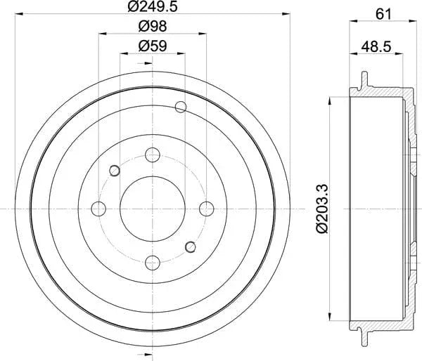 Mintex Brake Drum Rear MBD051 - image 5