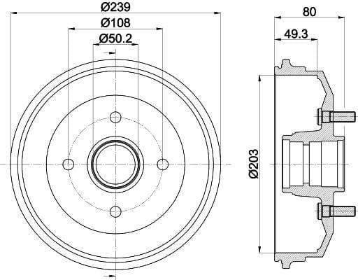 Mintex Brake Drum Rear MBD052 - image 4