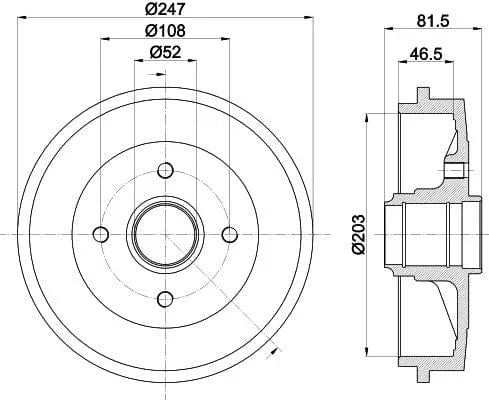 Mintex Brake Drum Rear MBD056 - image 4