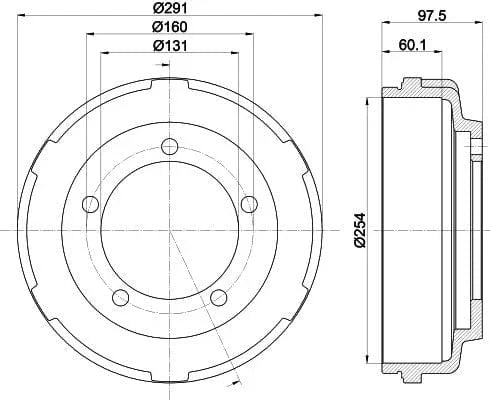 Mintex Brake Drum Rear MBD058 - image 4