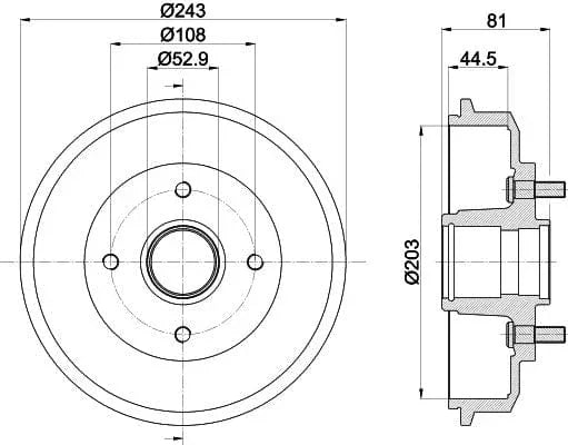 Mintex Brake Drum Rear MBD064 - image 4