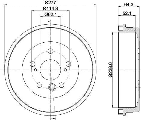 Mintex Brake Drum Rear MBD154 - image 4