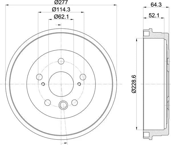 Mintex Brake Drum Rear MBD154 - image 5