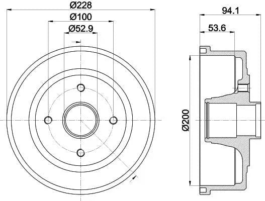 Mintex Brake Drum Rears MBD200 - image 4