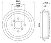 Mintex Brake Drum Rear MBD206 thumbnail