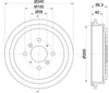 Mintex Brake Drum Rear MBD206 thumbnail