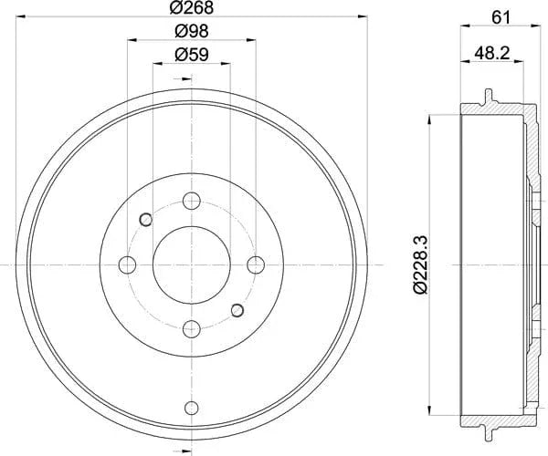 Mintex Brake Drum Rear MBD219 - image 5