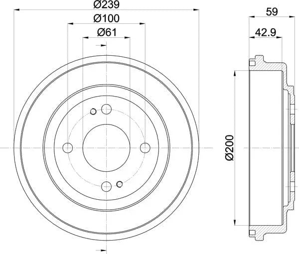 Mintex Brake Drum Rear MBD220 - image 5