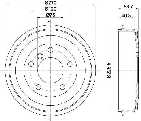 Mintex Brake Drum Rear MBD224 - image 4