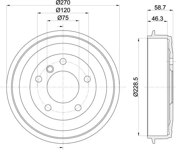 Mintex Brake Drum Rear MBD224 - image 5