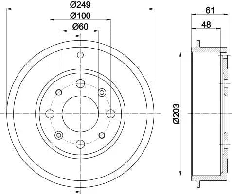 Mintex Brake Drum Rear MBD255 - image 4