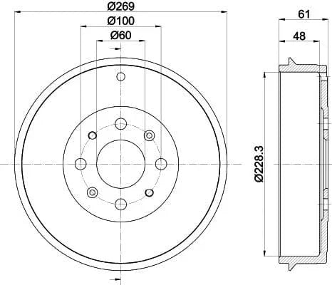 Mintex Brake Drum Rear MBD256 - image 4