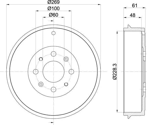 Mintex Brake Drum Rear MBD256 - image 5