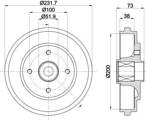 Mintex Brake Drum Rear MBD257 - image 4
