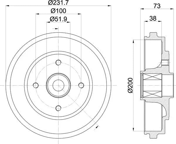 Mintex Brake Drum Rear MBD257 - image 5