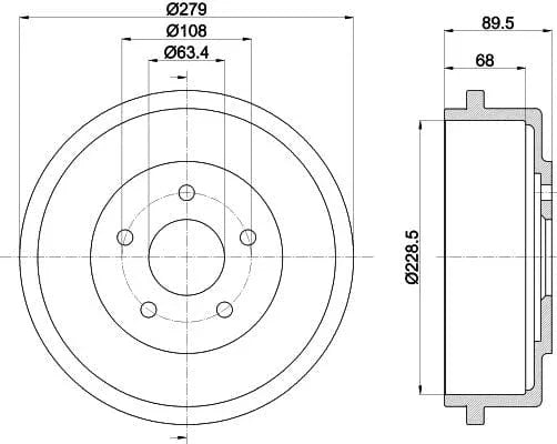 Mintex Brake Drum Rear MBD260 - image 4