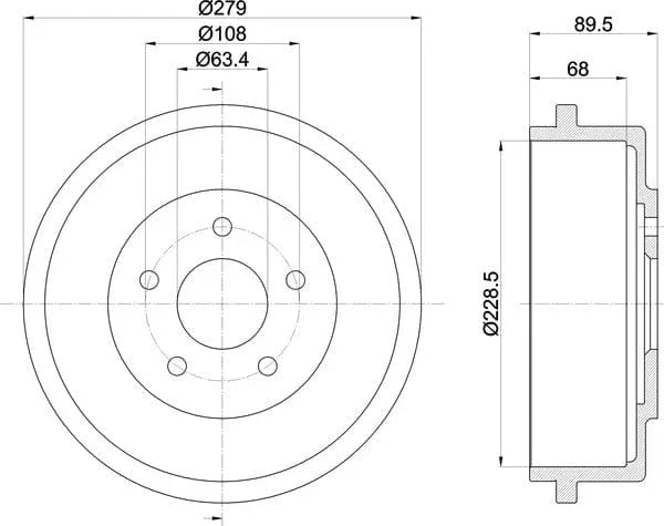 Mintex Brake Drum Rear MBD260 - image 5