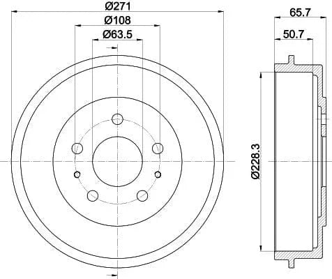 Mintex Brake Drum Rear MBD262 - image 4