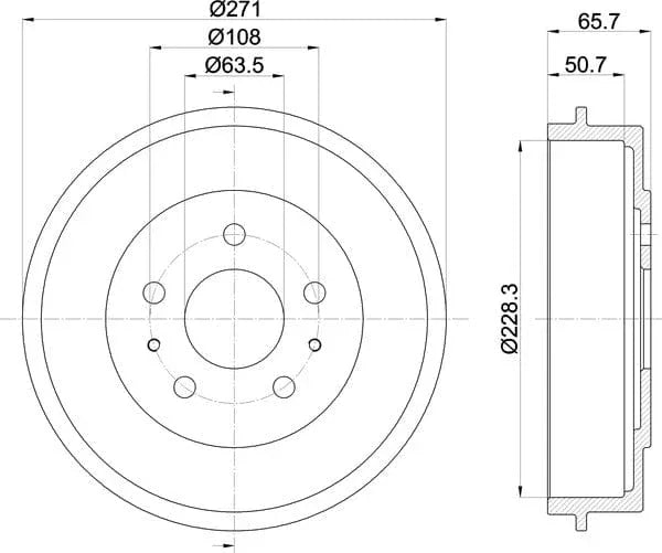 Mintex Brake Drum Rear MBD262 - image 5
