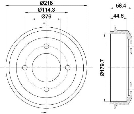 Mintex Brake Drum Rear MBD275 - image 4
