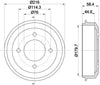 Mintex Brake Drum Rear MBD275 thumbnail
