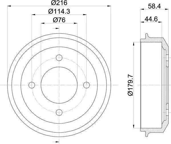 Mintex Brake Drum Rear MBD275 - image 5