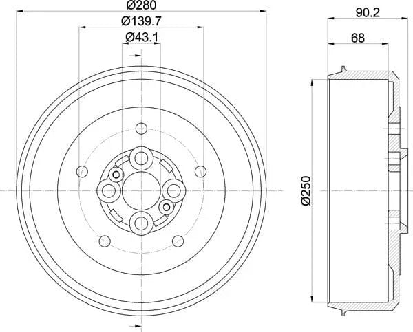Mintex Brake Drum Rear MBD278 - image 5
