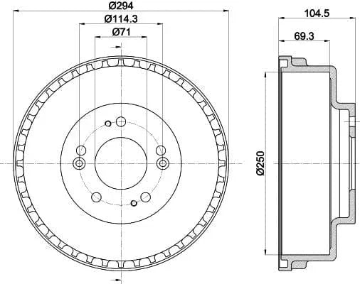 Mintex Brake Drum Rear MBD283 - image 4