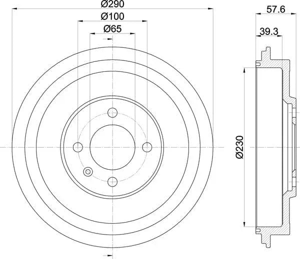 Mintex Brake Drum Rear MBD287 - image 5