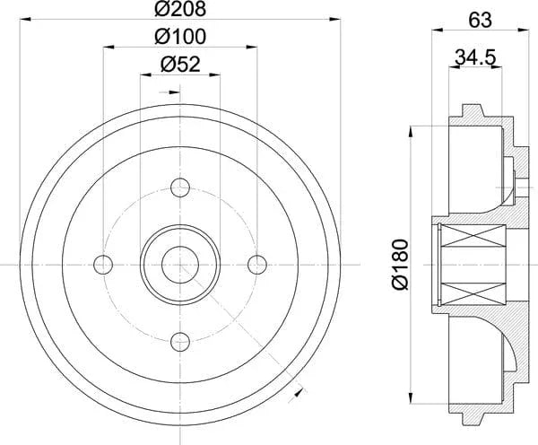 Mintex Brake Drum Rear MBD292 - image 5